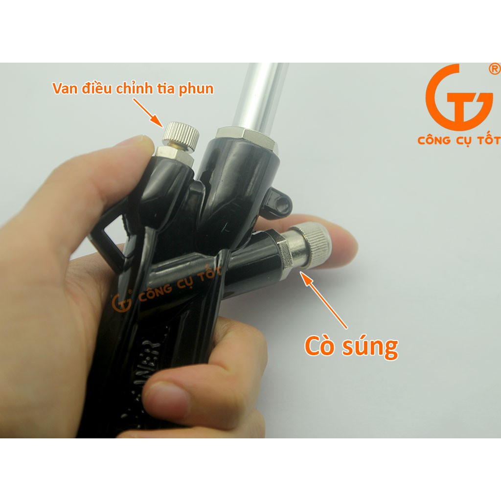 Súng xịt nước tẩy rửa tăng áp bằng hơi đầu cong hiệu TOP