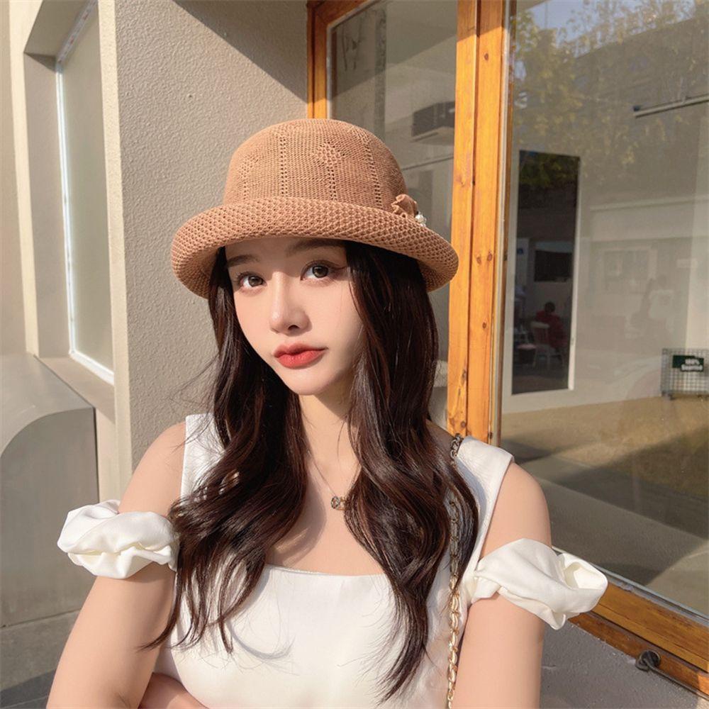 Nón Bucket Màu Sắc Đơn Giản Phong Cách Hàn Quốc Cho Nữ