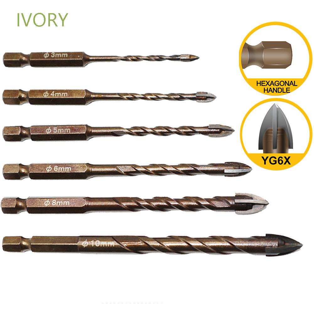 Mũi khoan lục giác bằng hợp kim 3/4/5/6/8/10/12mm chuyên dụng cho chế biến gỗ