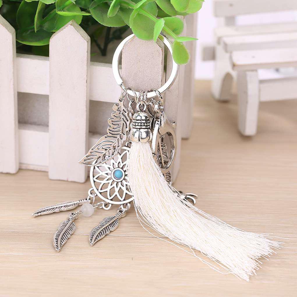 Móc Khóa Dream Catcher Phối Lông Vũ Thời Trang Phong Cách