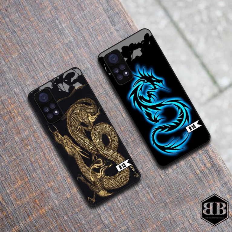 Ốp lưng kính cường lực Xiaomi Redmi Note 11 4G / Redmi Note 11S các mẫu rồng cho nam