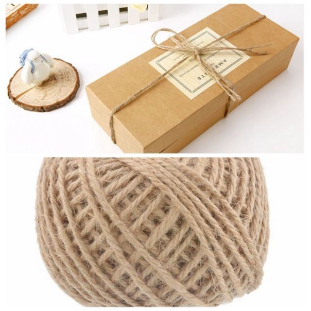 20M Dây Cói Treo Ảnh, Trang Trí Nhà Cửa, Buộc Cổ Chai Handmade 5m/10m/20m