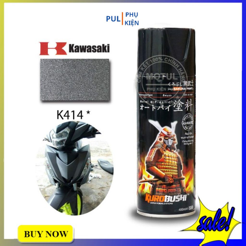 Sơn samurai màu xám lông chuột K414 làm mới đẹp xe bám tốt chống gỉ sét hàng chính hãng