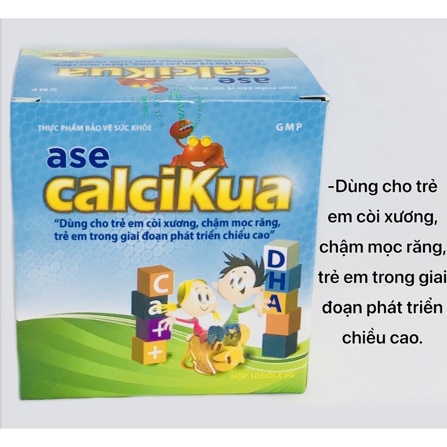 CalciKua Bô sung canxi, vitamin D3 Hộp 10 gói x 3 gam