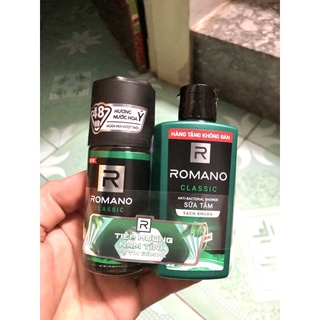 Lăn khử mùi cao cấp Romano classic 25ml,50ml tặng chai sữa tắm