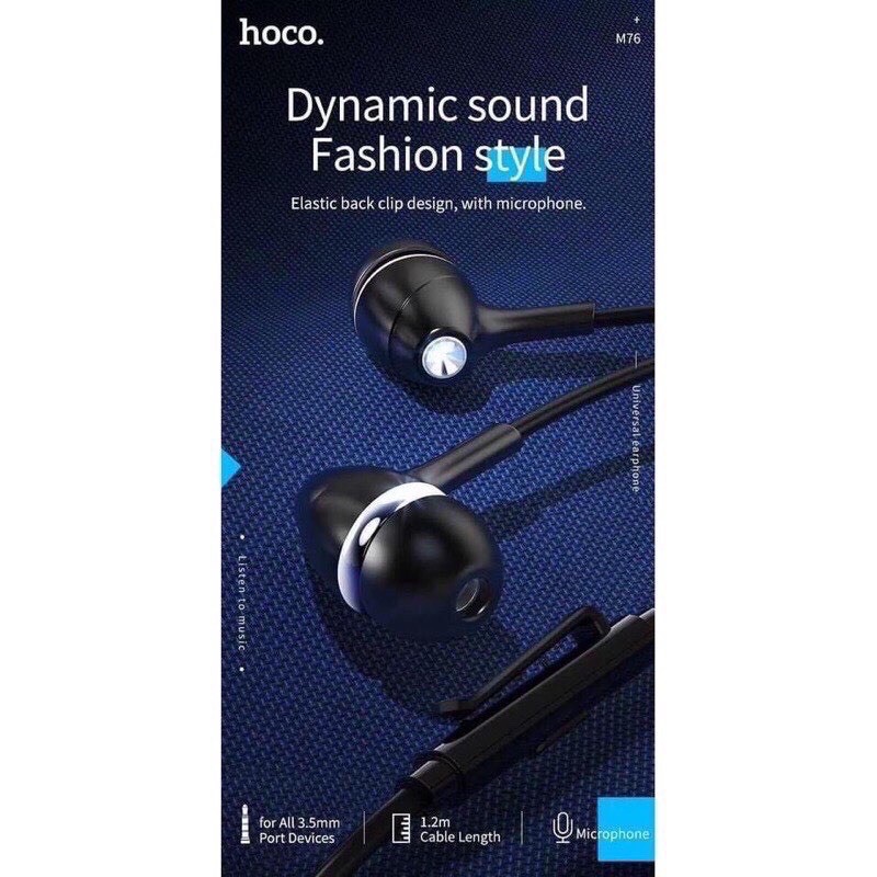 ✔TAI NGHE NHÉT TAI HOCO M76 Jack 3.5mm dành cho IPHONE,SAMSUNG ...