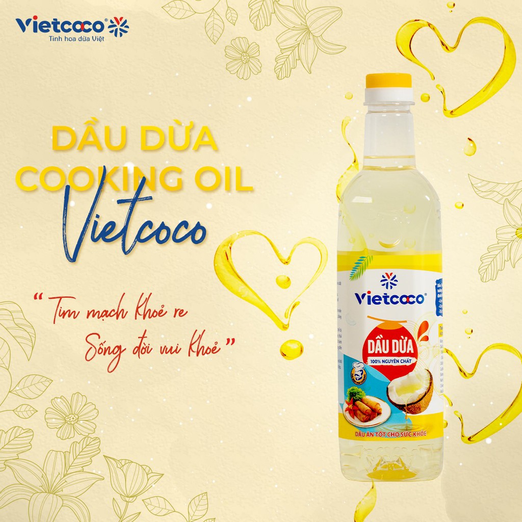 Dầu dừa tinh luyện Vietcoco 1L