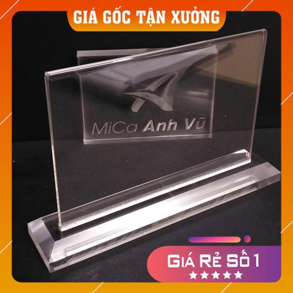 [Mica Việt Nam] [Giá Gốc Tận Xưởng] Kệ chức danh biển tên mica để bàn 20x10cm