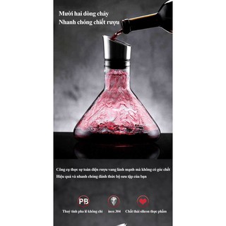Bình chiết rượu vang đỏ kiểu thác - Waterfall red wine extractor