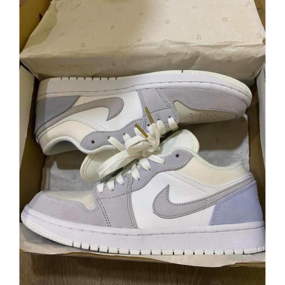 Giày thể thaoNam Nữ Đẹp Nike Jordan 1 Low Paris JD1 Cổ Thấp Đế Khâu Gót Xanh Da Cao Cấp G05