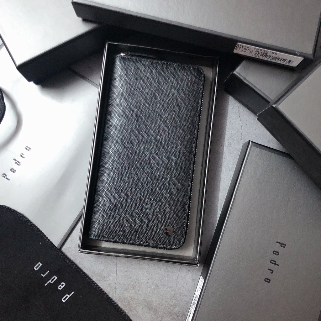 Ví dài Ped sần trơn logo tròn -V305