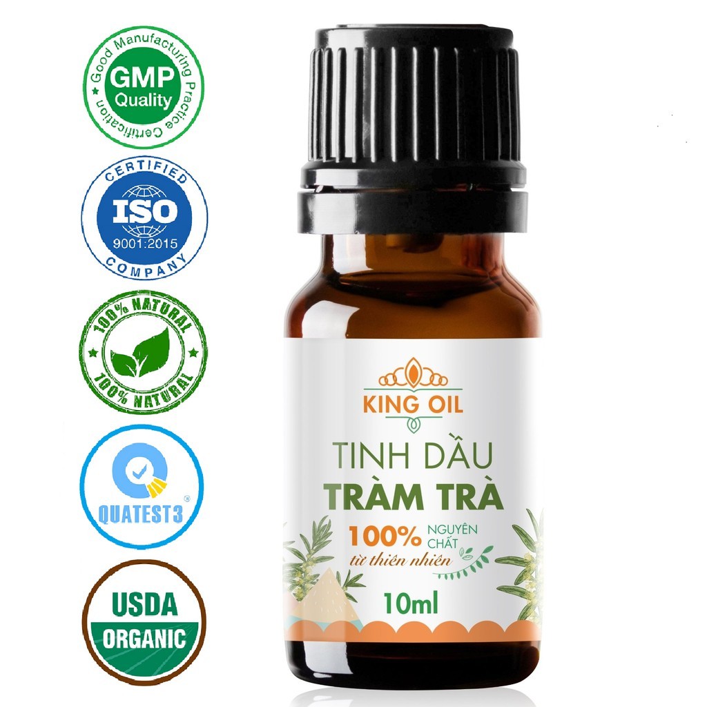 Tinh dầu tràm trà (Tea Tree Oil) nguyên chất Organic từ thiên nhiên, có kiểm định bộ y tế - KingOil