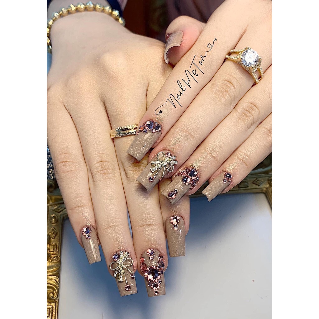 Charm nơ quốc dân charm nail charm đá gắn móng đính móng  Mian