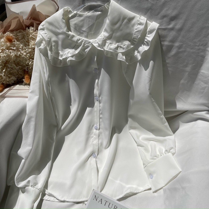 Áo sơ mi tiểu thử cổ bèo 🪵🪵ut