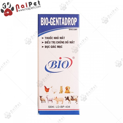 Nước Nhỏ Mắt Bio Gentadrop 10ml Cho Thú Cưng Chó Mèo