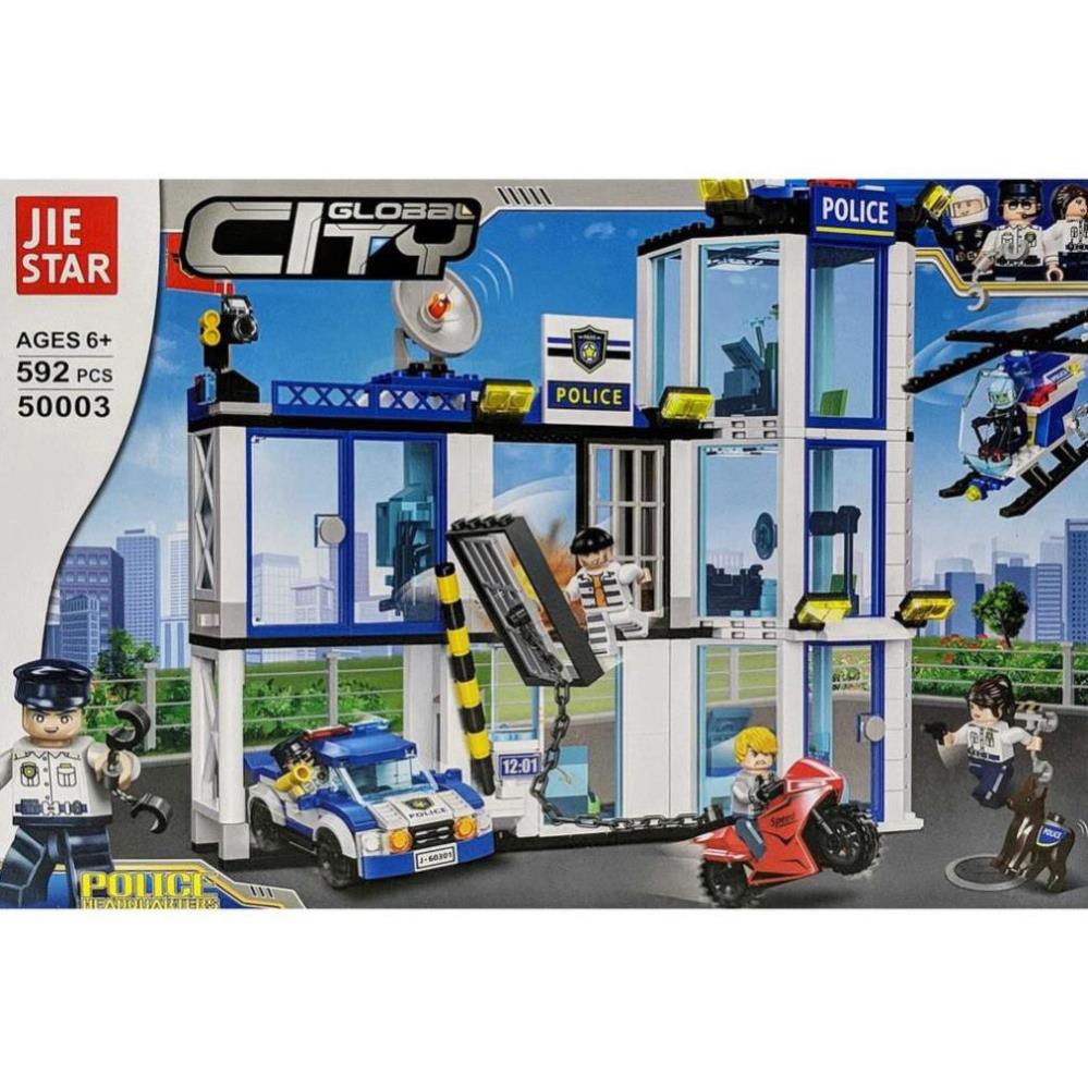 [Khai trương giảm giá] LEGO xếp hình City Global 592 miếng - Lắp ráp mô hình trại giam cảnh sát