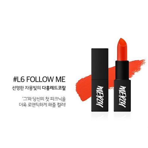 Son Merzy thỏi L6 - Đỏ cam siêu tôn da