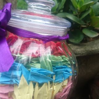 Hạc giấy nhiều màu gấp sẵn