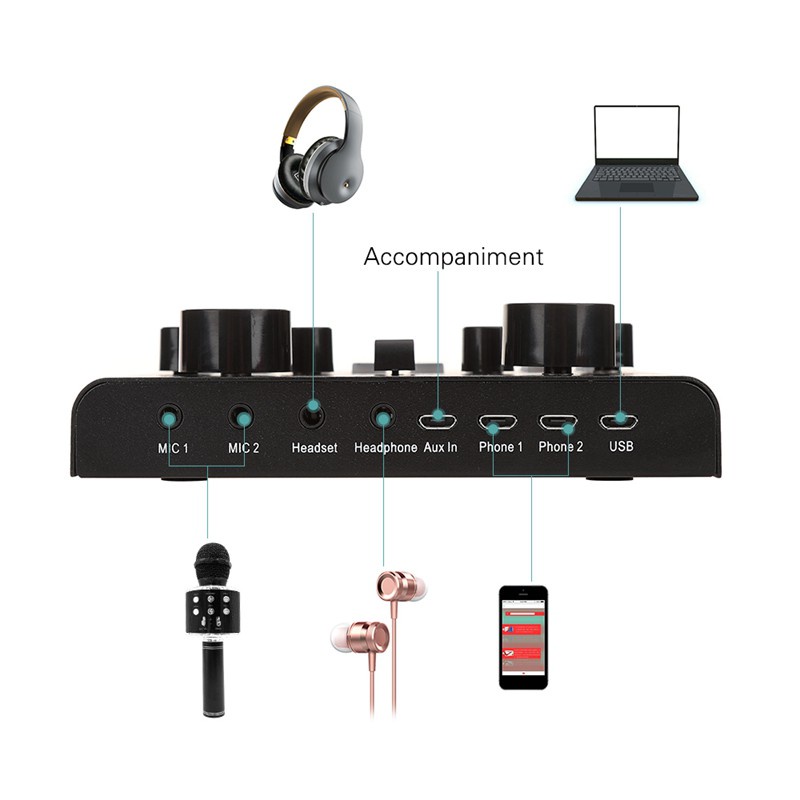 CUVAVE V8 Plus Sound Card Live Universal for Computer Pc 