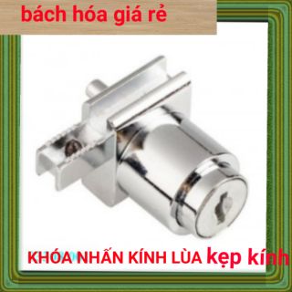KHÓA NHẤN CỬA LÙA  TỦ  ( KẸP KÍNH )