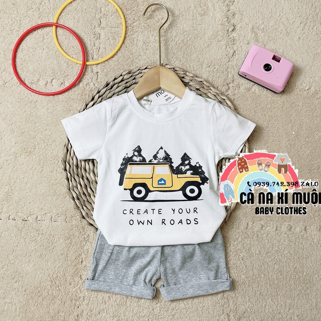 Bộ Minky_Mom COTTON FREESHIP Ngắn Tay SP cao cấp cho bé trai, gái