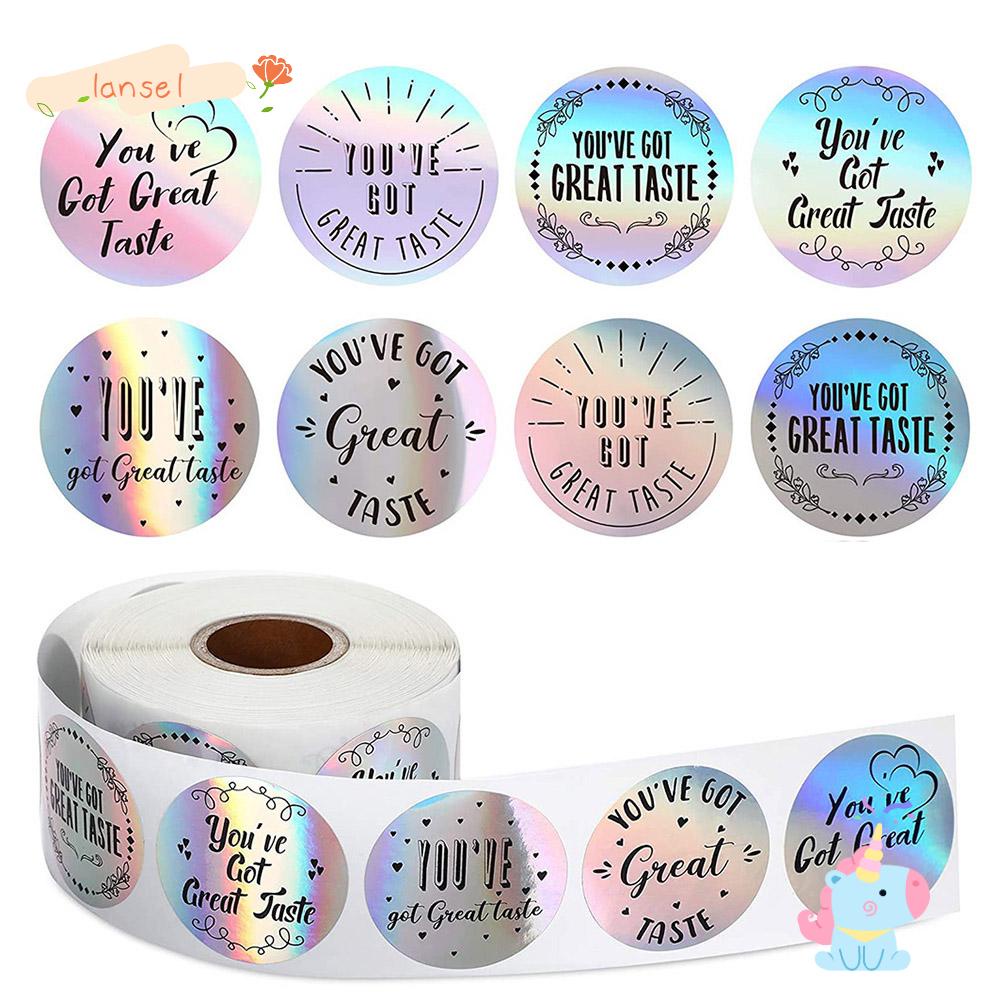 Set 500 Nhãn Dán Tự Dính In Chữ Thank You For My Small Business Rainbow For E-Commerce Online 1 / 1.5inch