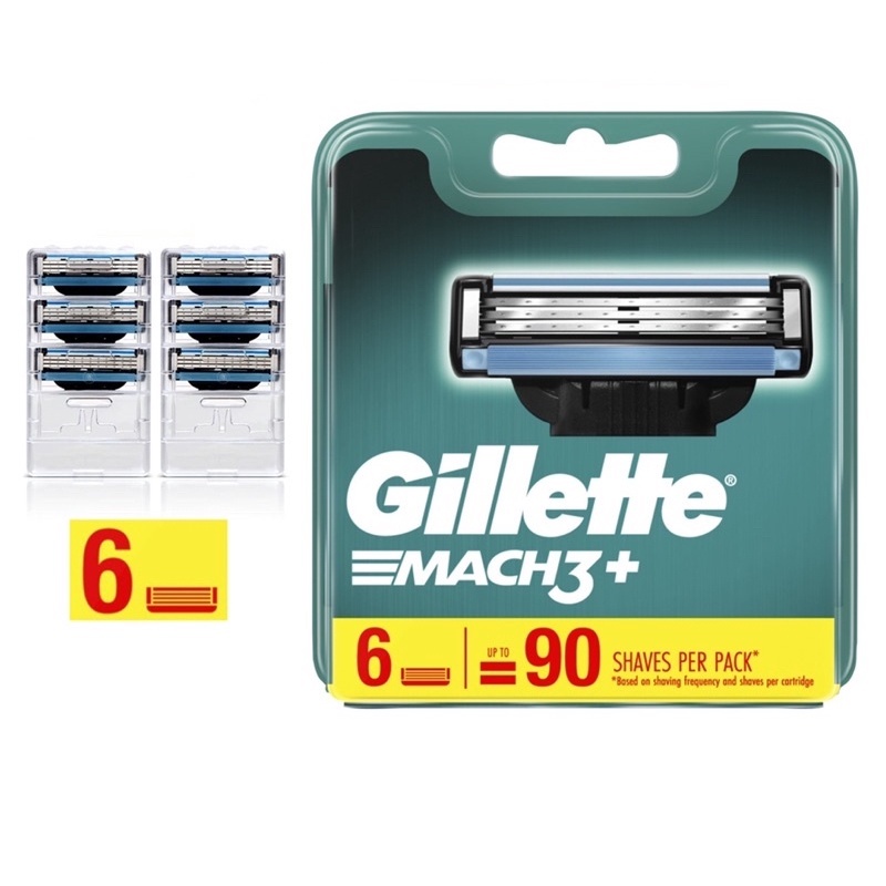 Hộp 6 lưỡi cạo Gillette Mach 3 mẫu mới