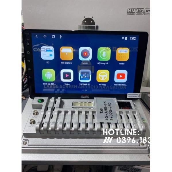 MÀN HÌNH ANDROID CARFU TS8 RAM 2GB/32GB CẮM SIM 4G FULL TÍNH NĂNG PHIÊN BẢN MỚI 2022