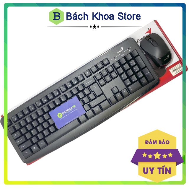 Bộ chuột và Bàn phím không dây Genius KB8100 - Chính hãng dành cho sinh viên, văn phòng (Bảo hành 1 năm)
