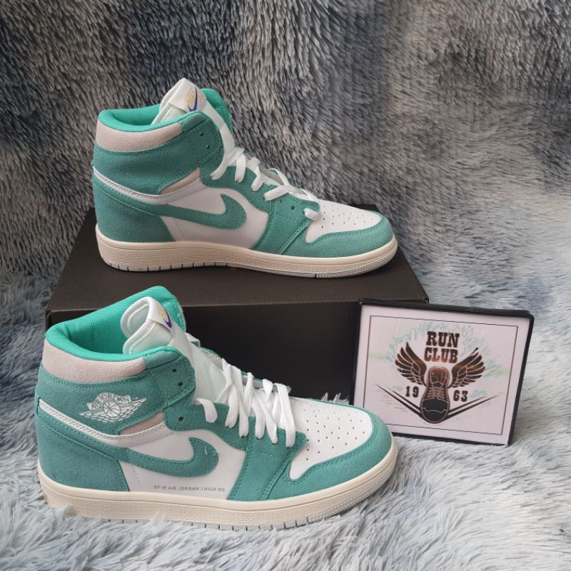 [Ảnh thật] giầy thể thao JORDAN 1 Retro High Turbo green xanh ngọc thời trang