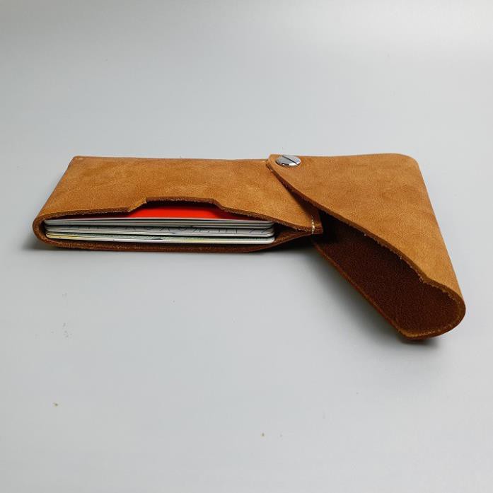 Ví card da bò sáp MN119 - 100% da bò thật, BH 3 năm, ví nhỏ, ví mini