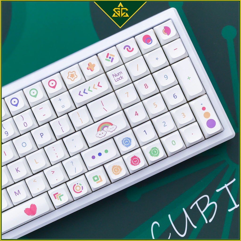 Keycap Cầu Vồng 140 nút bàn phím cơ THICK PBT XDA PROFILE