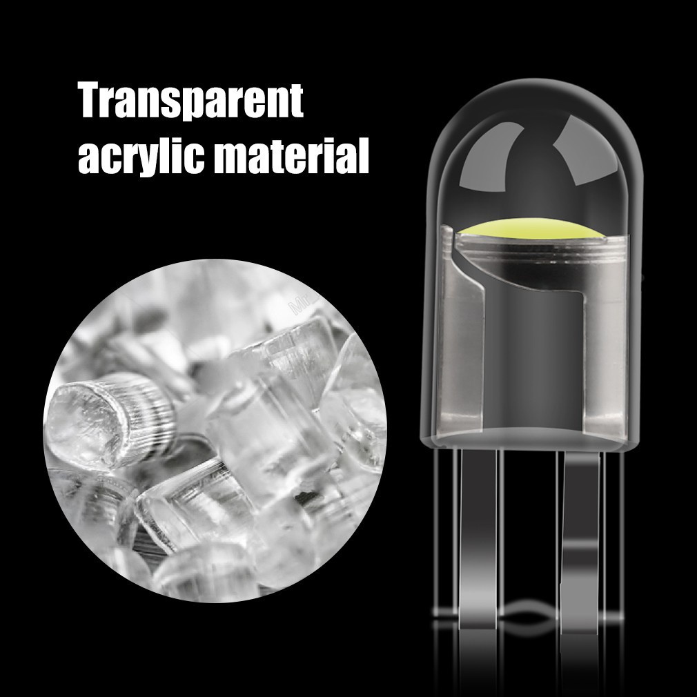 1 Đèn LED W5W 194 T10 Cob 3000K 6000K Ánh Sáng Trắng / Xanh Lá / Đỏ Gắn Biển Số Xe Hơi