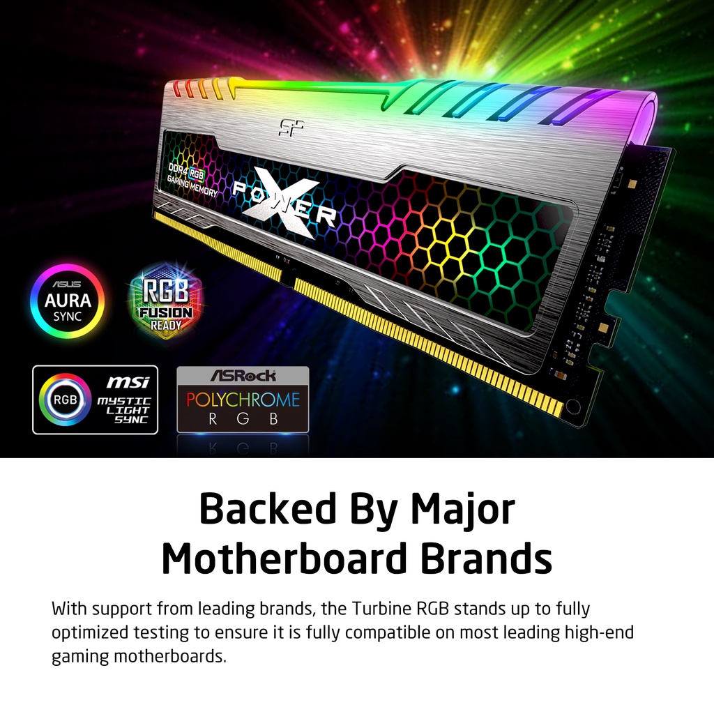 Ram máy tính tản nhiệt DDR4 Gaming RGB &amp; Non RGB XPOWER Silicon Power 8GB/16GB/32GB 2666/3200/3600Mhz Desktop PC RAM