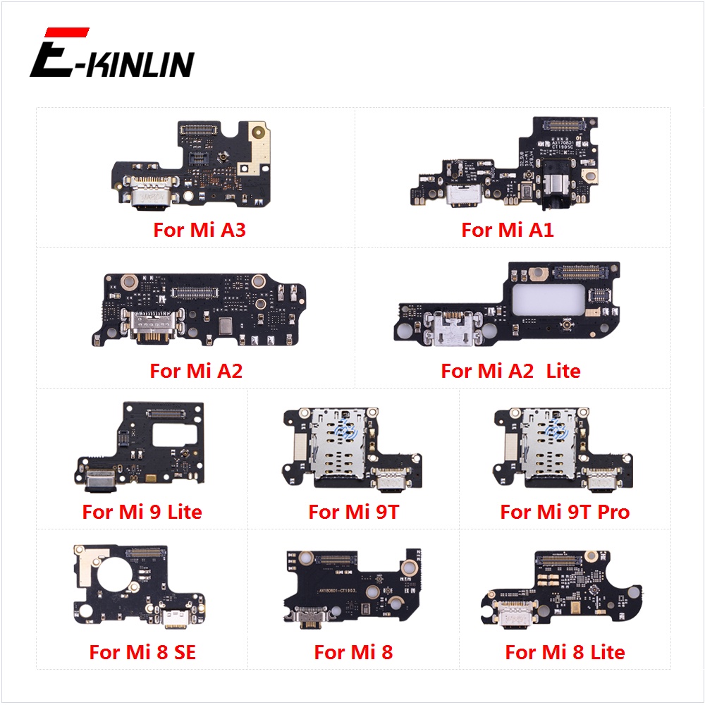 Bảng Mạch Cổng Sạc USB Kèm Mic Dành Cho XiaoMi Mi 9T Pro 9 8 SE A3 A1 A2 Lite