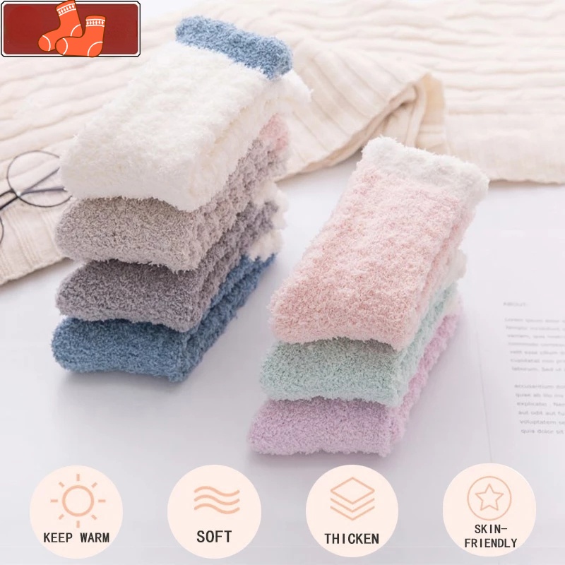 Đôi vớ thiết kế dày giữ ấm thoáng khí thời trang thu đông cho nữ