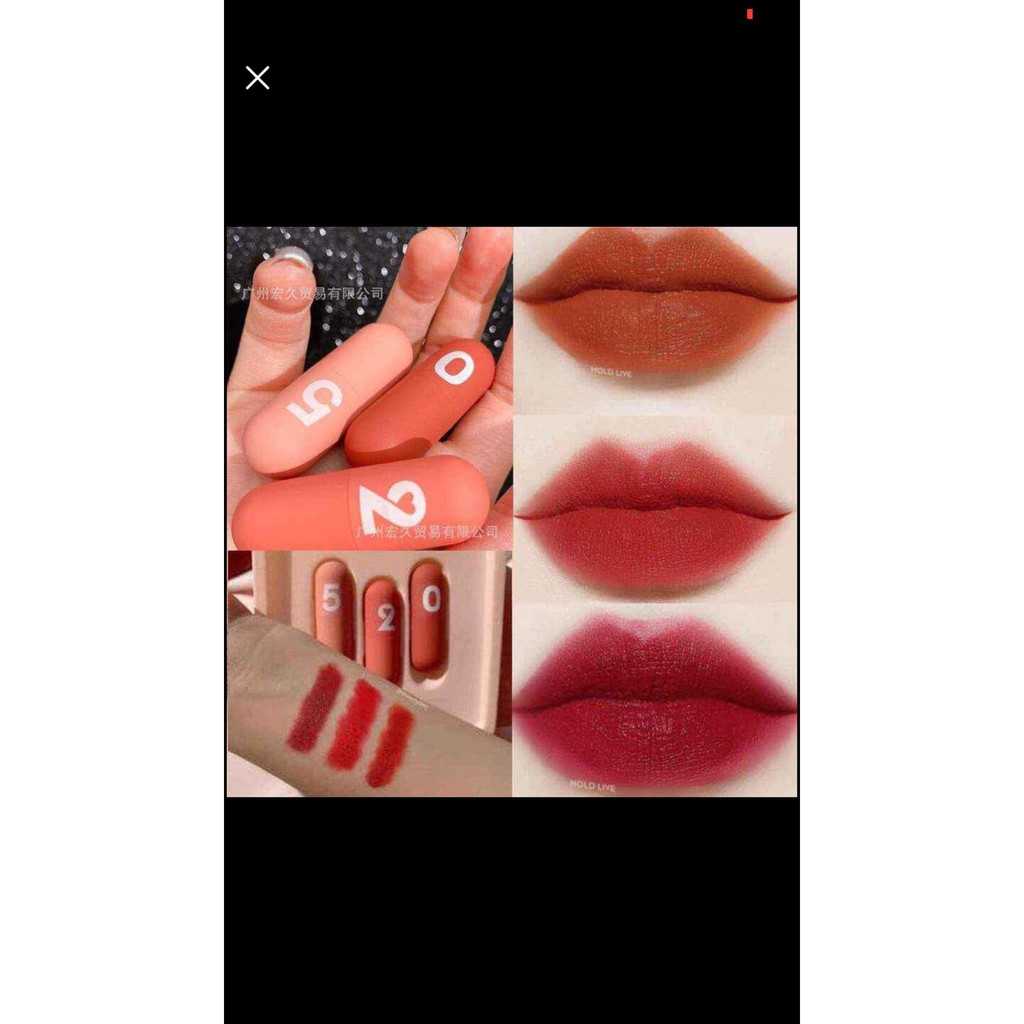 Sét son 520 siêu lì, 3 tông màu hot | BigBuy360 - bigbuy360.vn