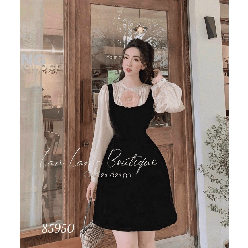 ĐẦM XÒE NỮ TAY BỒNG CỔ XẾP LY ĐÍNH HOA SIÊU SANG SIÊU ĐẸP XINH