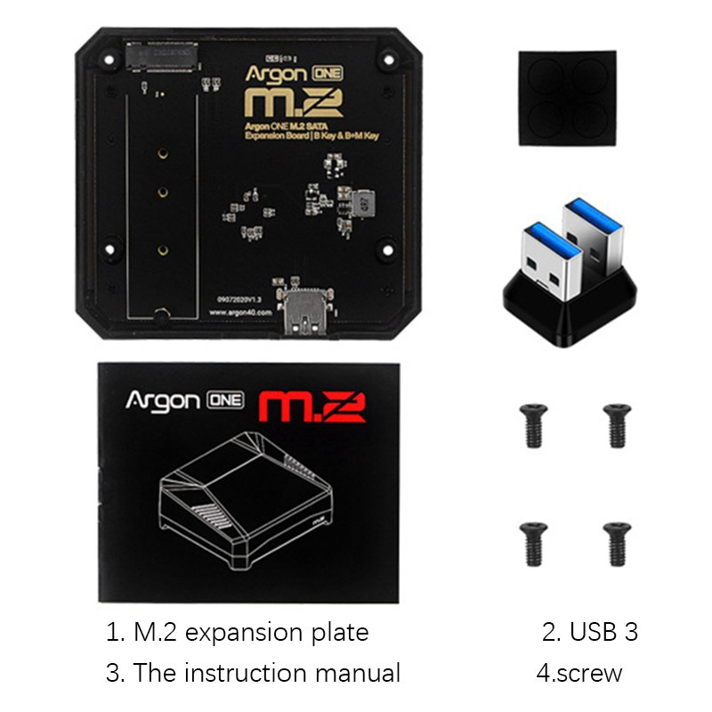 Bảng Mạch Mở Rộng Argon One M.2 Usb 3.0 Sang M.2 Sata Ssd Adapter Cho Raspberry Pi 4b