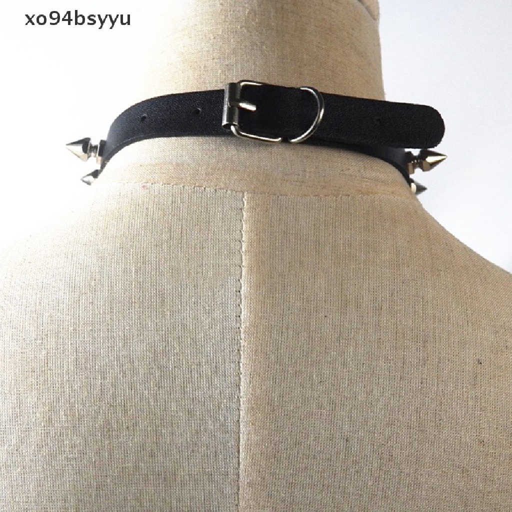 Vòng Cổ Choker Da xo94bsyyu Đính Đinh Tán Phong Cách Gothic Punk Quyến Rũ Dành Cho Nữ