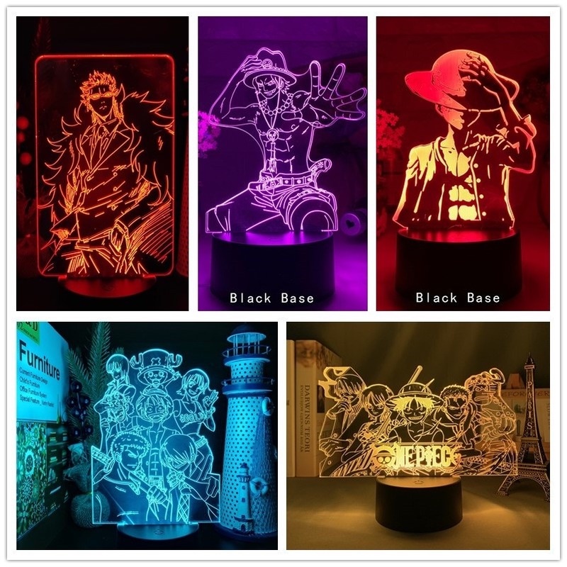 Đèn LED 3D Hình Nhân Vật Luffy Sauron Trong Phim Hoạt Hình One Piece 7 Màu