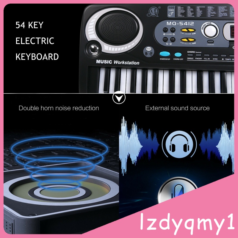 Pretty  54-Key USB Keyboard Musicial Instruments Electric Digital Piano for Kids