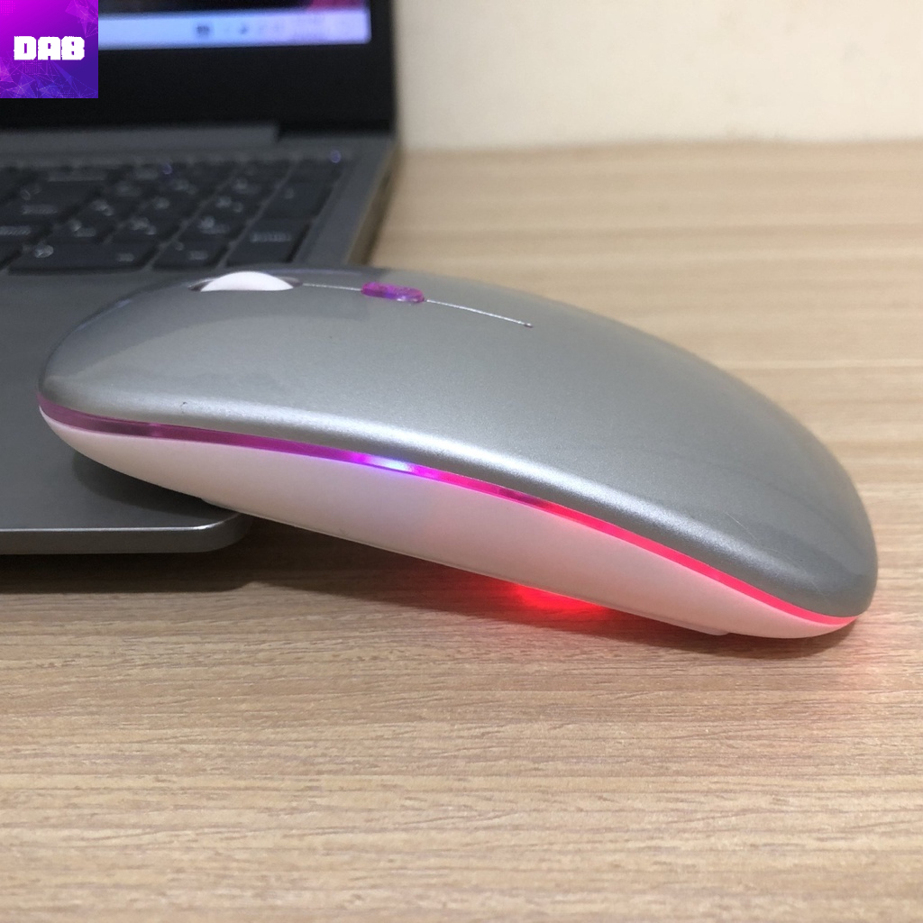 Chuột Máy Tính Không Dây LED Đổi Màu Pin Sạc Siêu Mỏng Chống Ồn Chuyên Dụng Văn Phòng Gaming