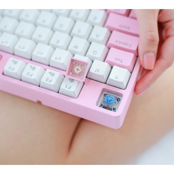 Bàn phím cơ Gaming DAREU EK1280s PINK-WHITE 104KEY PINK LED