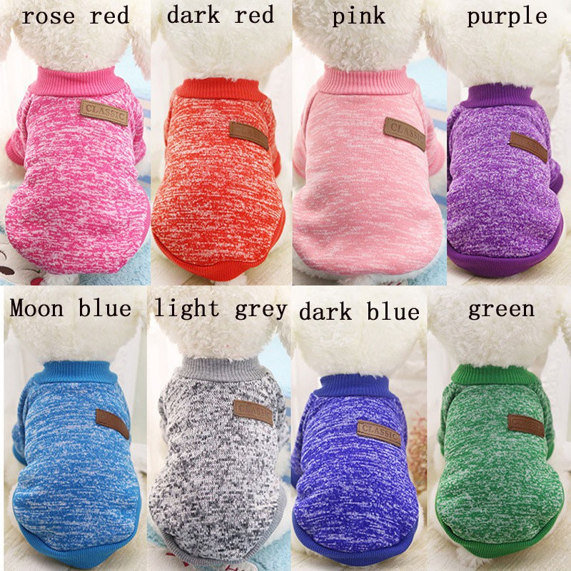 Áo Sweater Chất Vải Tổng Hợp Giữ Ấm Cho Chó/Mèo