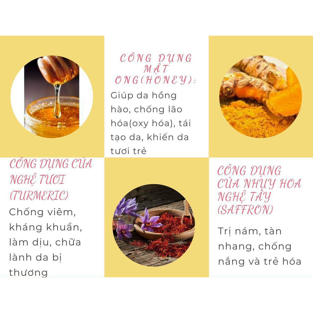 [Chính hãng] Gel Rửa Mặt SAFFRON - MẬT ONG - NGHỆ