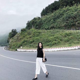 Quần culottes màu trắng(Ảnh thật)