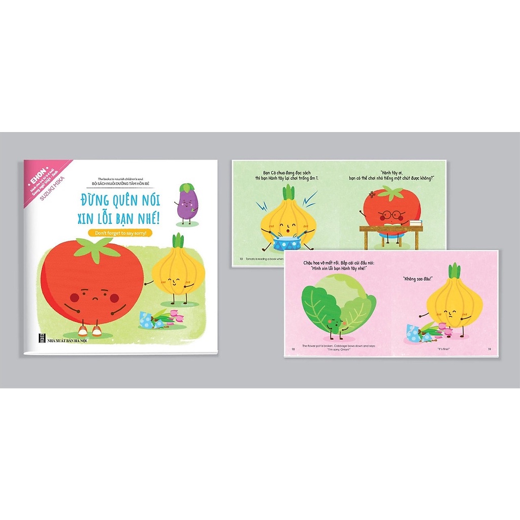 Sách Ehon song ngữ 10 cuốn cho bé 0-6 tuổi quét QR có file nghe - chọn lẻ cuốn
