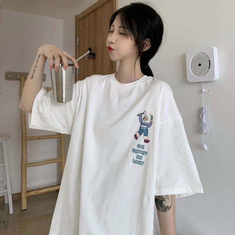 Áo Phông Nam Nữ Tay Lỡ  Unisex - Hàng Cao Cấp Loại 1, Phong Cách Trẻ Trung ,Chất Liệu Thun Cotton Dày Mịn