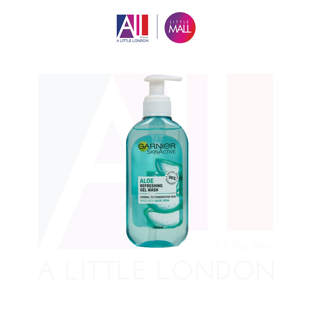 Sữa rửa mặt lô hội Garnier Skinactive Aloe Refreshing Gel Wash 200ml